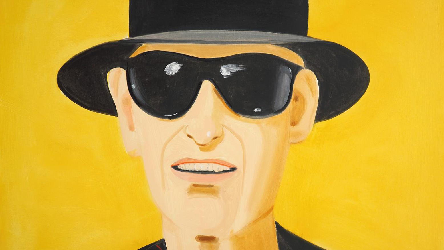 Alex Katz (born 1927), Black Hat (Alex), 2010, oil on canvas, 122 x 152 cm/48 x 59.8... Alex Katz Dominated a Contemporary Art Line-Up 