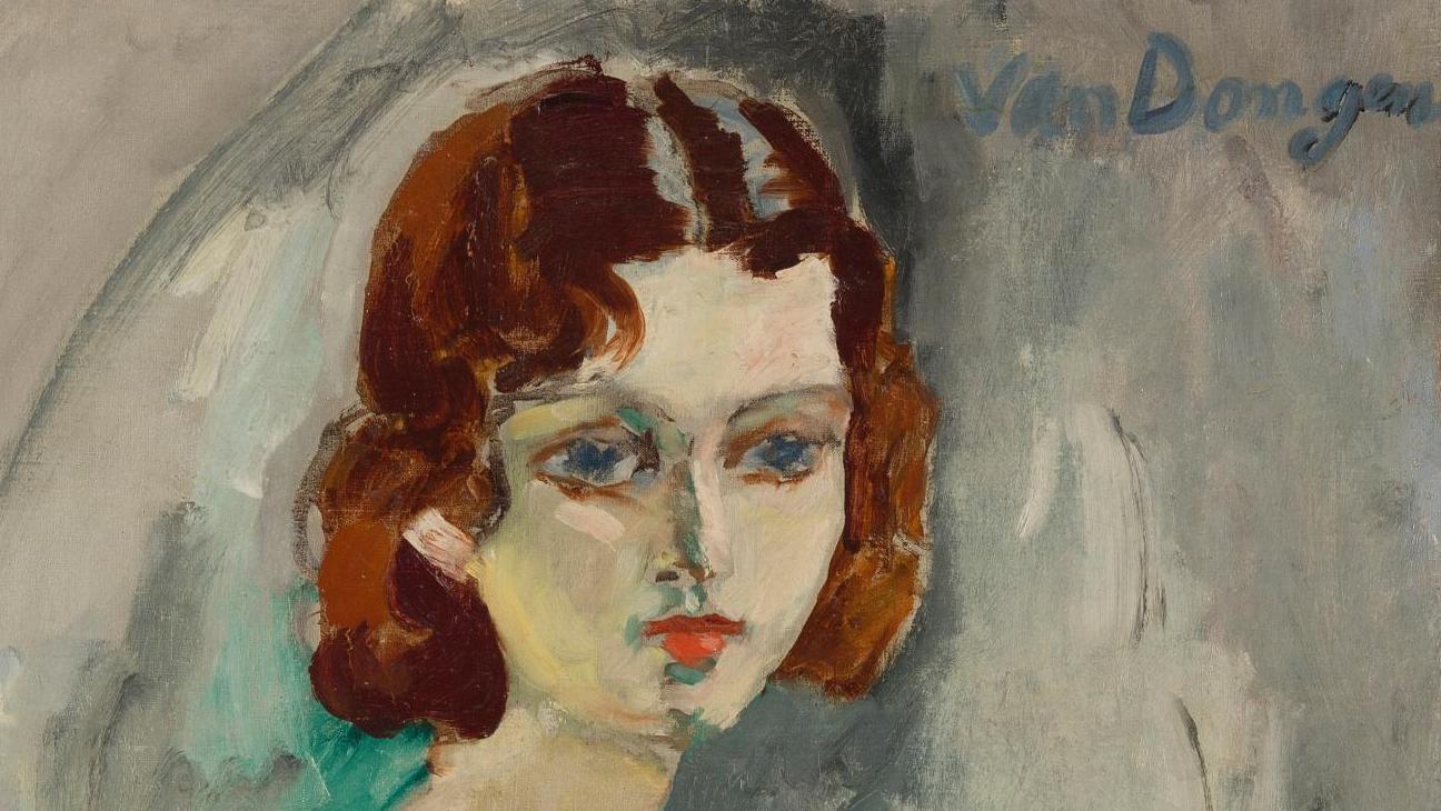Kees Van Dongen (1877-1968), Portrait de Lulu, vers 1920-1930, huile sur toile, 65 x 54 cm.... Un Van Dongen des années de gloire