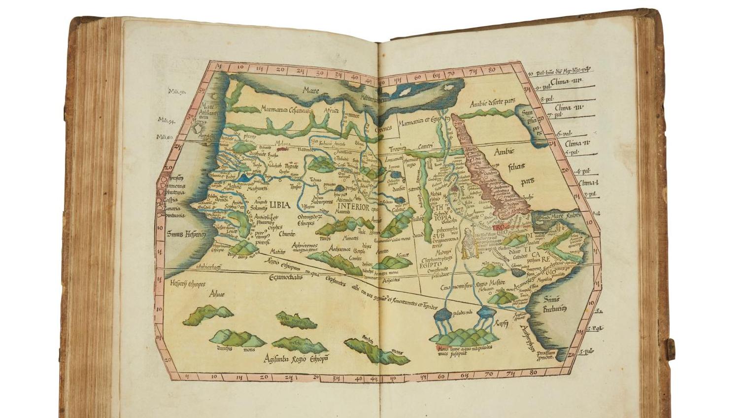 Claude Ptolémée (vers 100-vers 170), Claudii Ptolemaei geographicae enarrationis... Un atlas de Ptolémée provenant du Berry