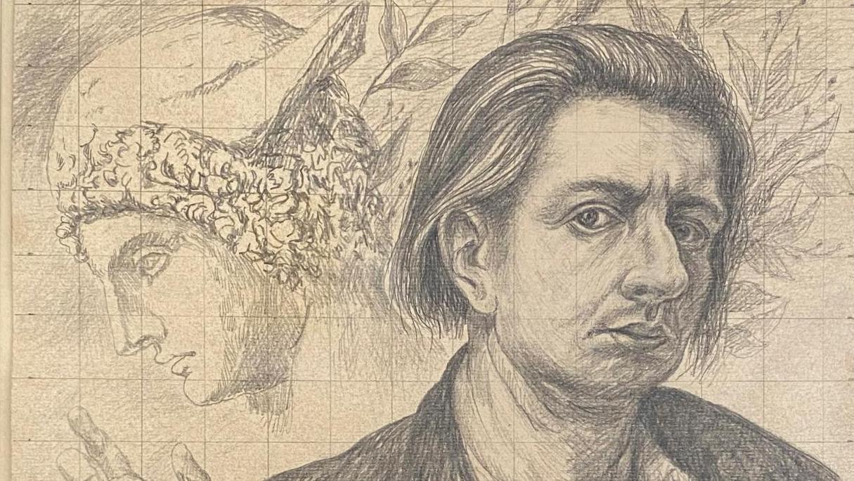 Giorgio De Chirico (1888-1978), Autoportrait à la tête de Mercure, 1923, dessin à... Pissarro, Indiana, en passant par De Chirico