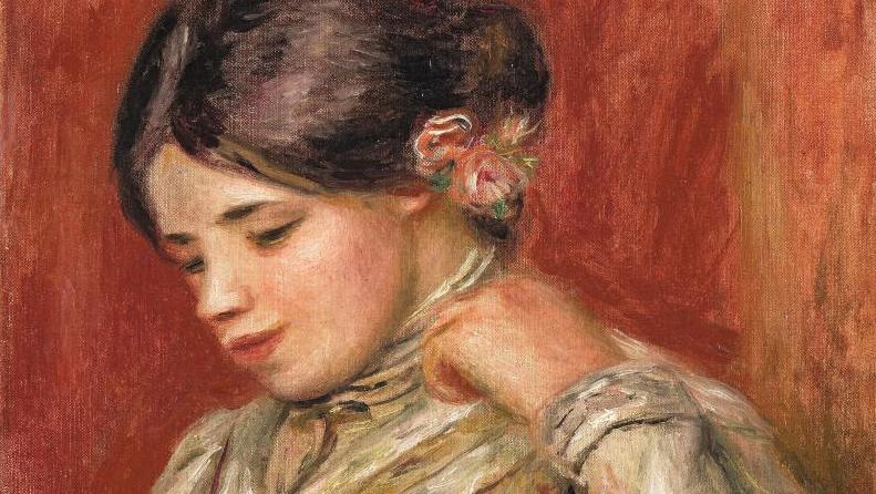 Auguste Renoir (1841-1919), Jeune femme, fleurs dans les cheveux (Young Woman with... Renoir’s 