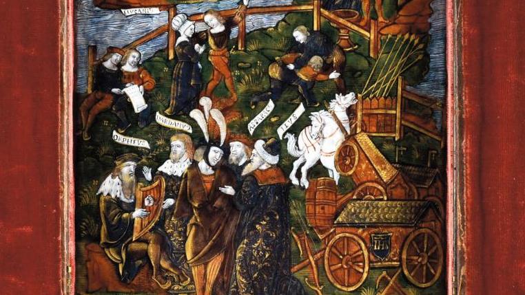Maître de l’Énéide, Limoges, vers 1525-1530, Les Bocages fortunés, plaque en émail... Le Maître de l’Énéide : plongée dans les ateliers d’émailleurs limougeauds de la Renaissance