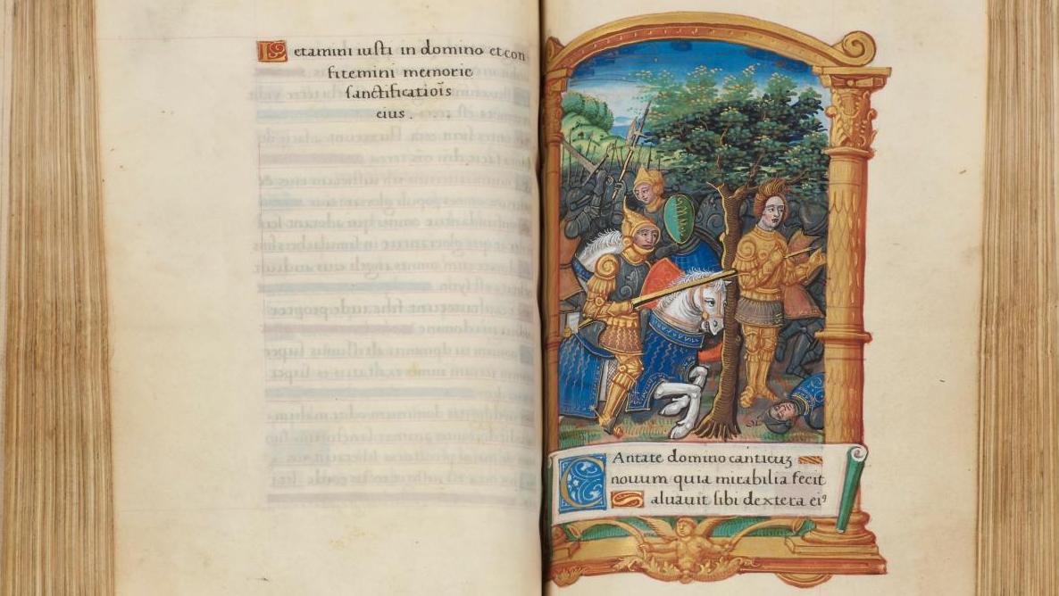 Paris, vers 1520-1530. Psautier férial en français, manuscrit enluminé sur parchemin,... Le psautier d’Urfé, un manuscrit enluminé de bibliophile