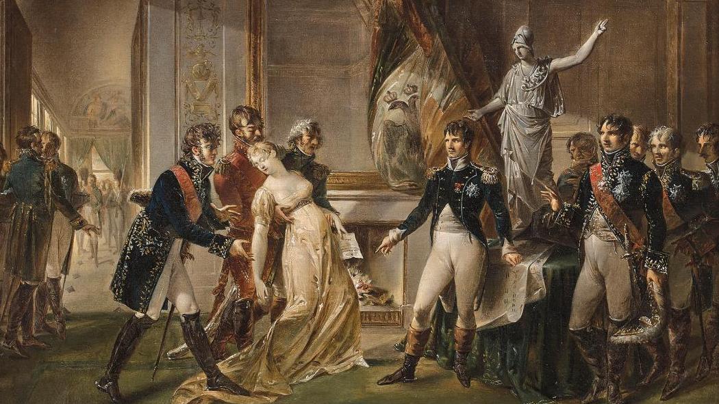 Attribué à Jean Baptiste François Bosio (1764-1827), Clémence de Napoléon en faveur... Napoléon préempté par Fontainebleau