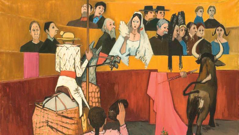 25 040 € Robert Humblot (1907-1962), La Corrrida espagnole, 1961, huile sur toile,... Cote : La tauromachie