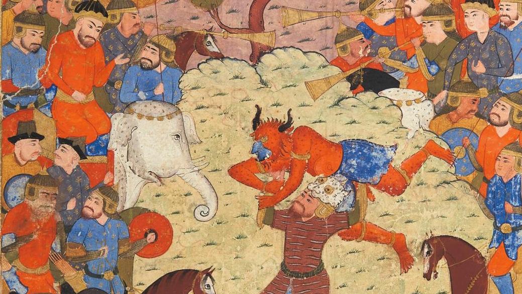 Iran, Chiraz, période safavide, vers 1590-1600. Le Livre des rois ou Shâhnâmeh de... Quand des miniatures safavides racontent une épopée iranienne...