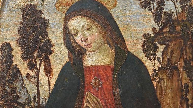 Atelier de Pintoricchio (1452-1513), Vierge à l’Enfant, vers 1490, tempera sur panneau,... La Renaissance, en version italienne ou allemande
