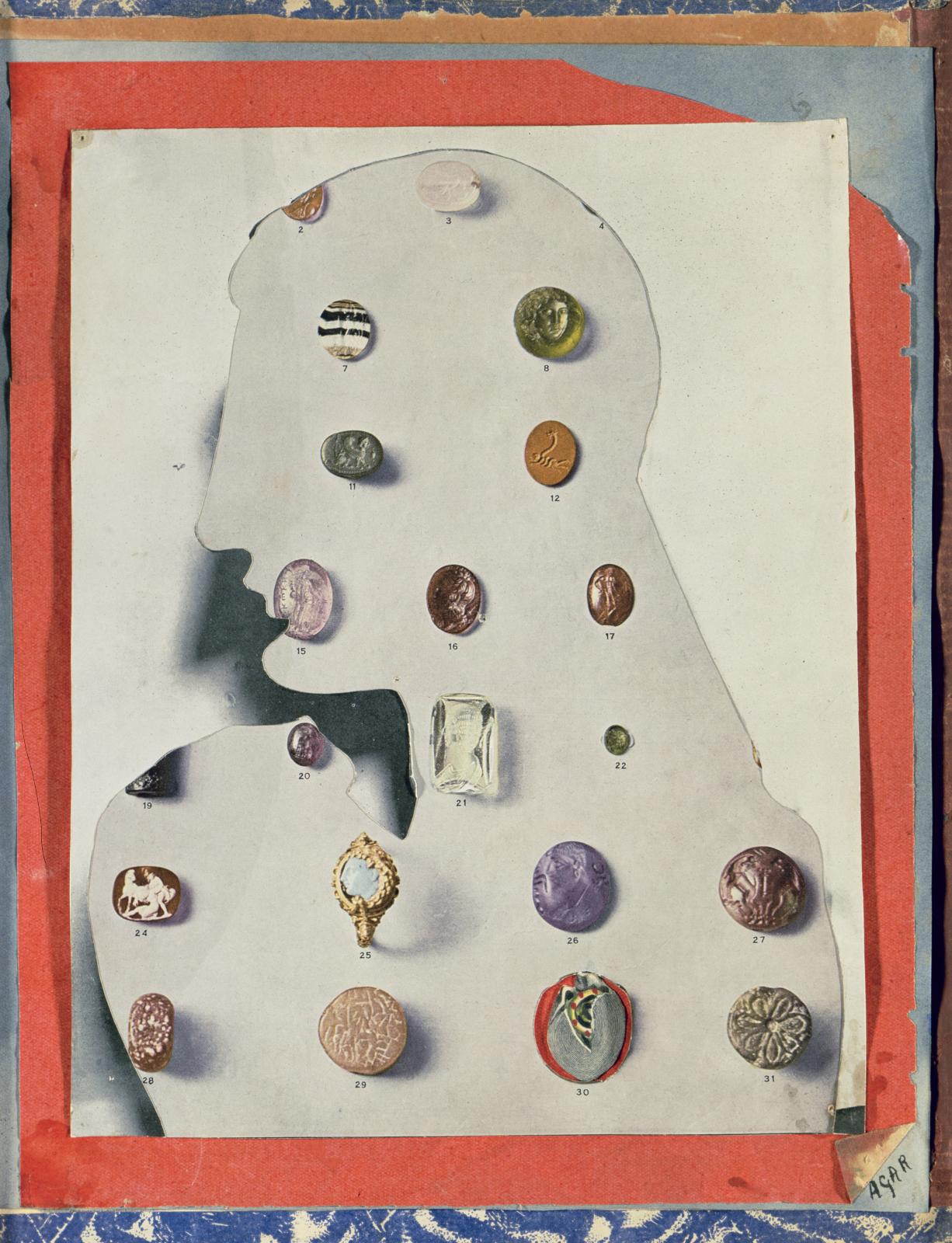 Eileen Agar, Precious Stones, 1936, Collage on paper, 26 x 20.9 cm (10.2 x 8.2in),Courtesy of Leeds Museums and Galleries, ©Estate of Eile