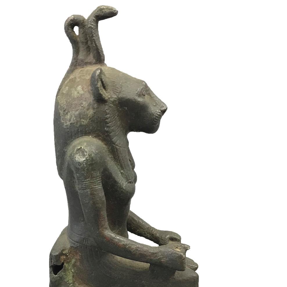 Under the Protection of Maahes: A Rare Egyptian Bronze - Pre-sale