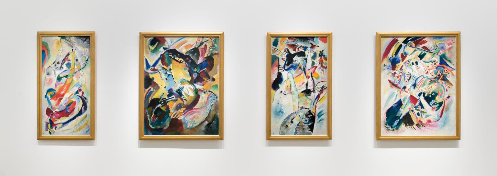 Wassily Kandinsky, vue d'installation, exposition "Les Clefs d'une passion". © The Museum of Modern Art, New-York pour les œuvres de Wassi