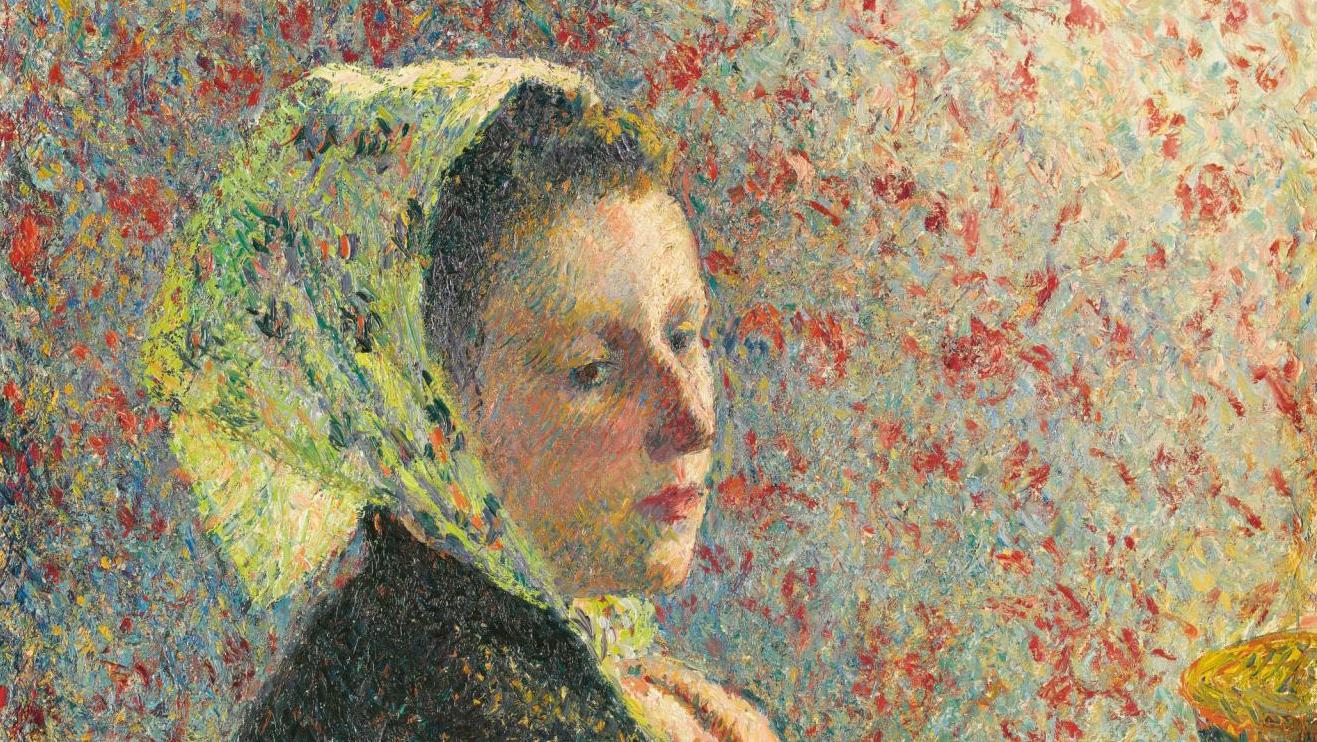 Camille Pissarro (1830-1903), Femme au fichu vert, 1893, huile sur toile, 65,5 x 54,5 cm... Kunstmuseum de Bâle : Pissarro, influenceur de sensations