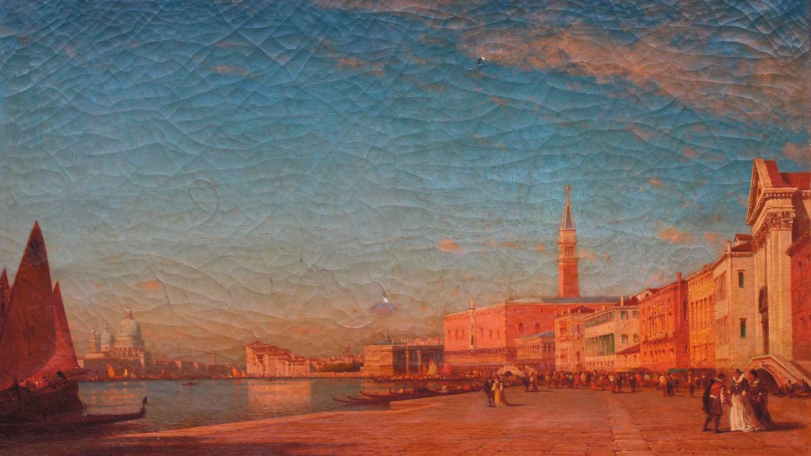Félix Ziem (1821-1911) Venise, le Grand Canal, huile sur toile signée, 74 x 124,5 cm.... Félix Ziem à Venise