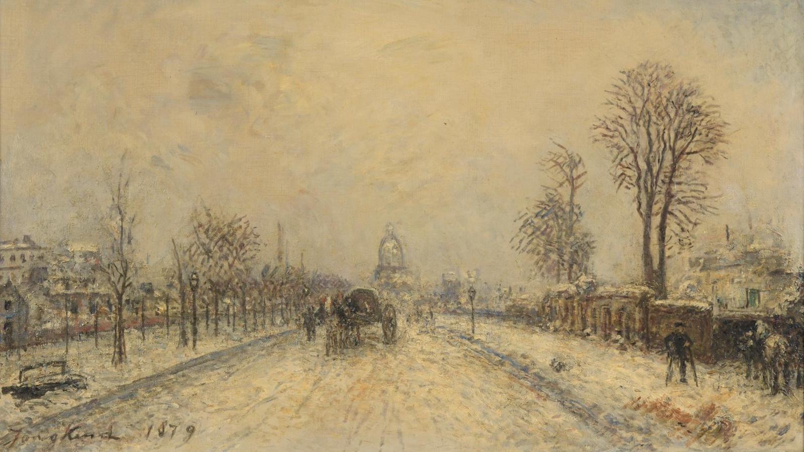 Johan Barthold Jongkind (1819-1891), Neige sur le boulevard de l’Hôpital, Paris,... Jongkind vers l’impressionnisme
