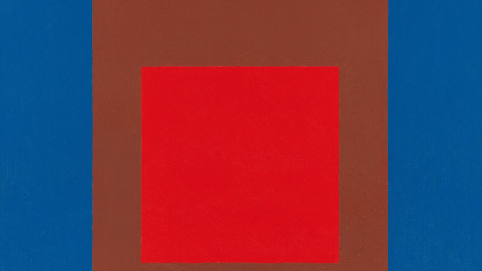 Josef Albers, Homage to the Square: On Near Sky, 1963, huile sur masonite, 121,9 x 121,9 cm.... Anni et Josef Albers, l’art et la vie au musée d'Art moderne