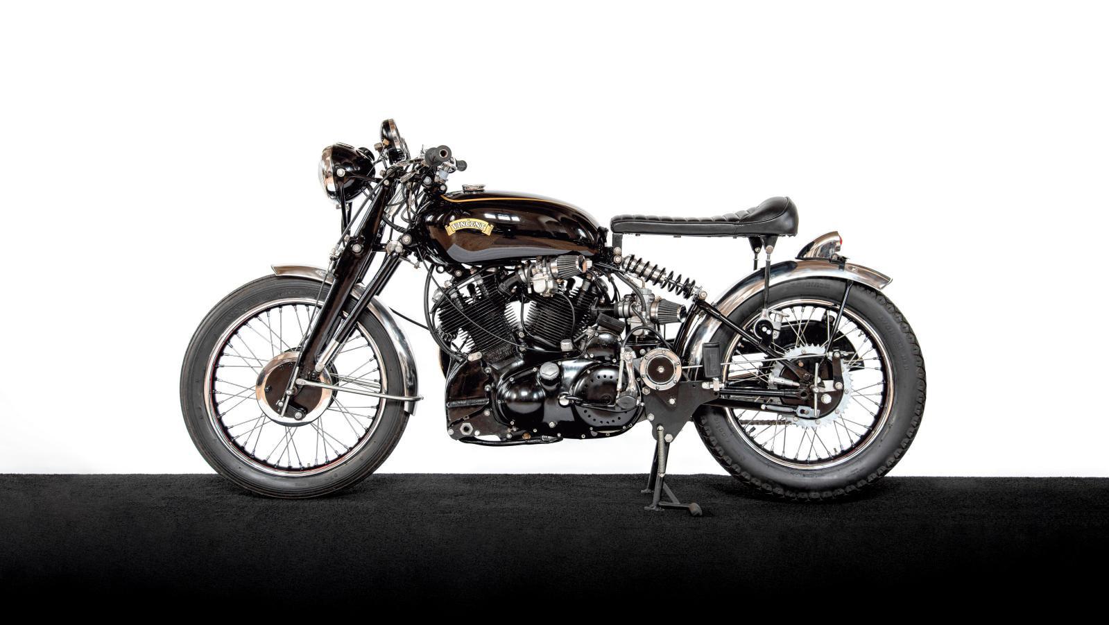 Vincent 1000 Black Shadow, 1950.Result: €50,400 Vintage French and British Motorcycles Surge Ahead
