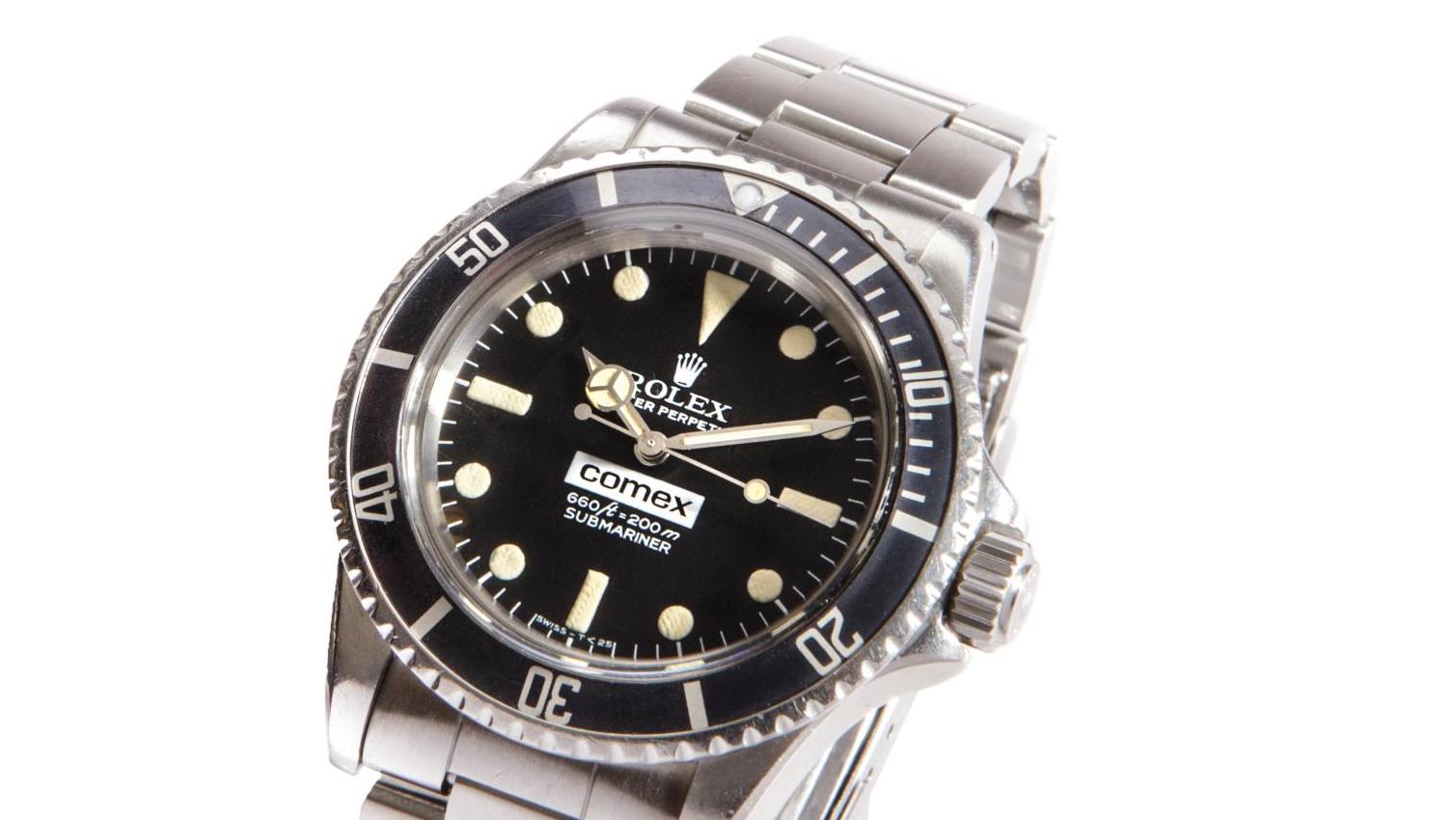 Rolex, Submariner 600ft=200m «Comex 420», réf. 5514/5513, n° 4089868, montre-bracelet... Rolex Comex, seconde génération
