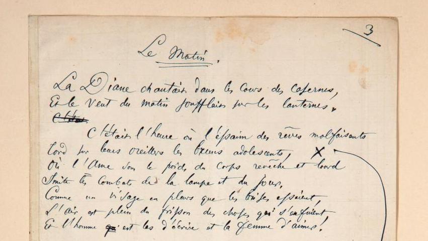 Charles Baudelaire (1821-1867), lettre autographe signée, adressée à Fernand Desnoyers,... Quand Baudelaire  affûtait sa plume