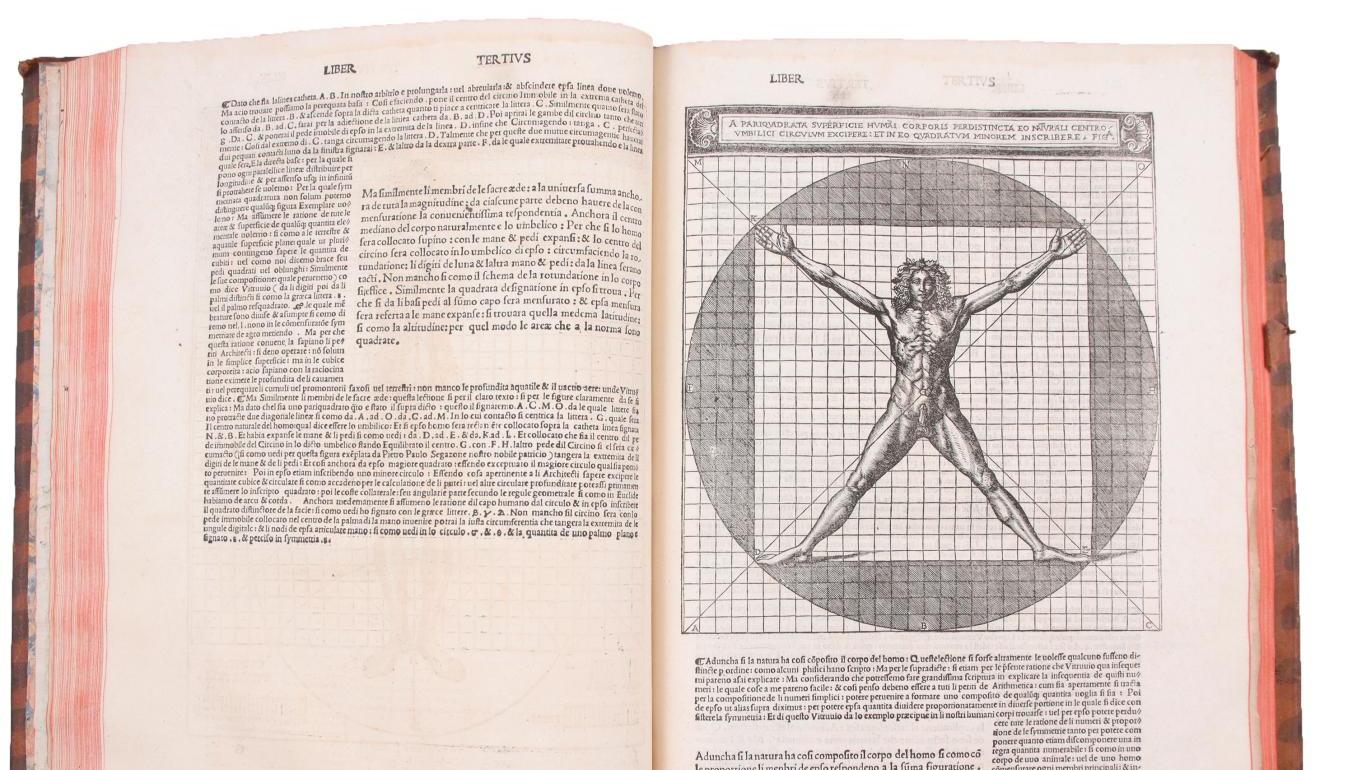 Vitruve (Marcus Vitruvius Pollio, dit), Di Lucio Vitruvio Pollione de Architectura... Avec Léonard de Vinci et les Flamands