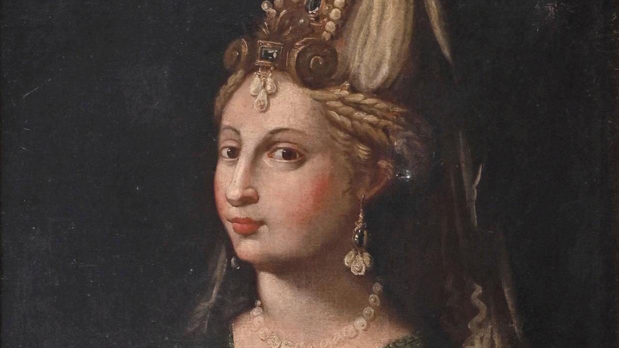Venetian School c. 1640, follower of Francesco Montemezzano, Portrait of a Lady in... Mysterious 