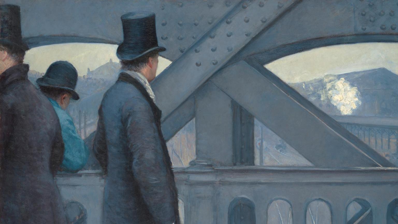 Gustave Caillebotte (1848-1894), Le Pont de l’Europe, 1876-1877, huile sur toile,... Musée d'Orsay : Enfin le cinéma ! Arts, images et spectacles en France (1833-1907)