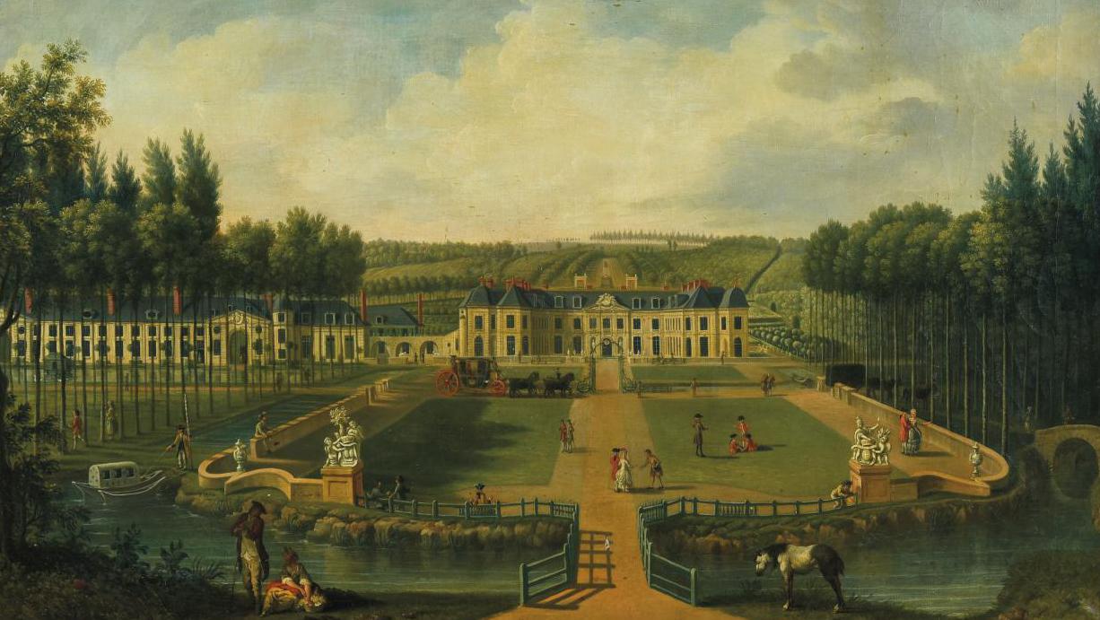 Pierre Alexandre Royer (1769–1796), Vue du château de la Brosse, côté cour (View... Memories of the Montmorencys and the Château de la Brosse