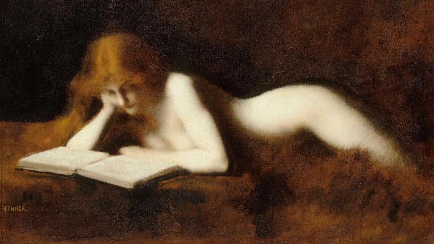 Jean-Jacques Henner (1829-1925), La Liseuse ou La femme qui lit, 1883, huile sur... Jean-Jacques Henner s’expose à Strasbourg