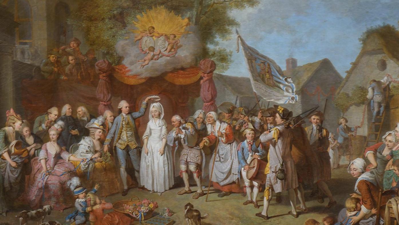 Pierre Alexandre Wille (1748-1821), La Fête de bonnes gens ou la récompense de la... L’apothéose de la Sagesse et de la Vertu