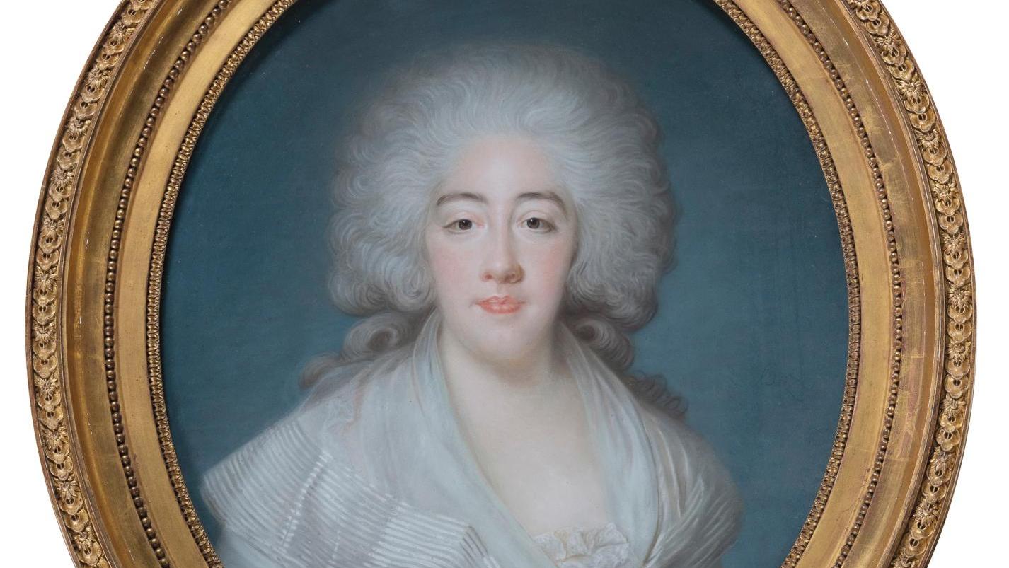 Joseph Boze (1745-1826),  Portrait de la comtesse de Provence, pastel, 64 x 53 cm.... La comtesse de Provence, souvenirs, souvenirs…