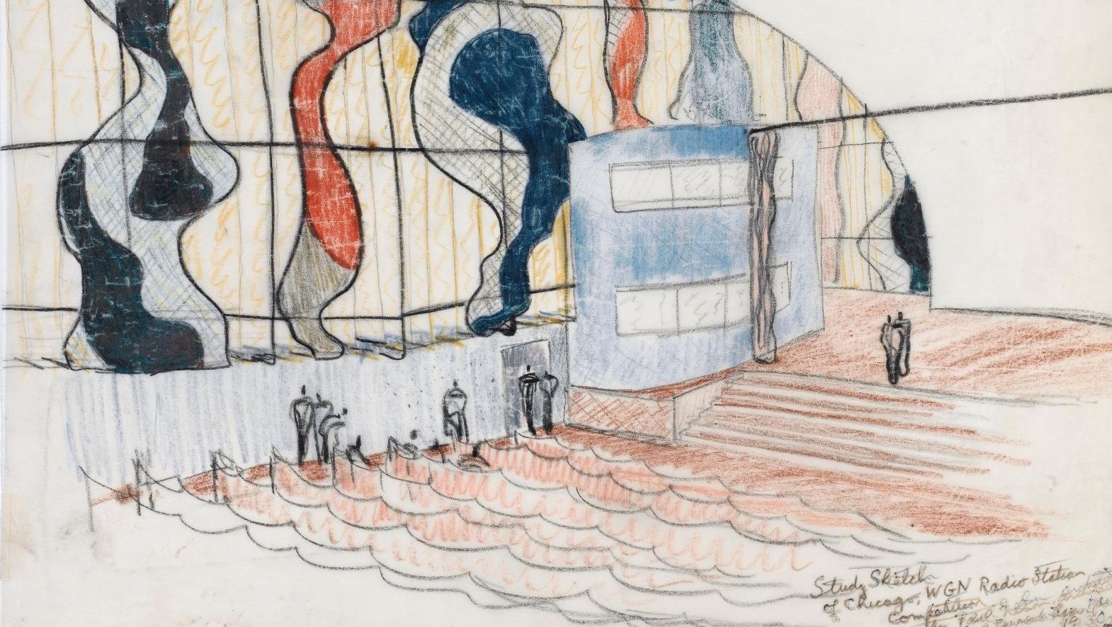 Paul Nelson, Siège de la WGN Broadcasting, projet pour le concours avec Fernand Léger,... Paul Nelson 