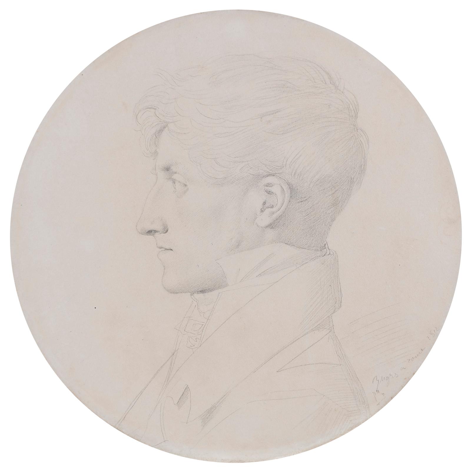 Un profil de médaille par Ingres