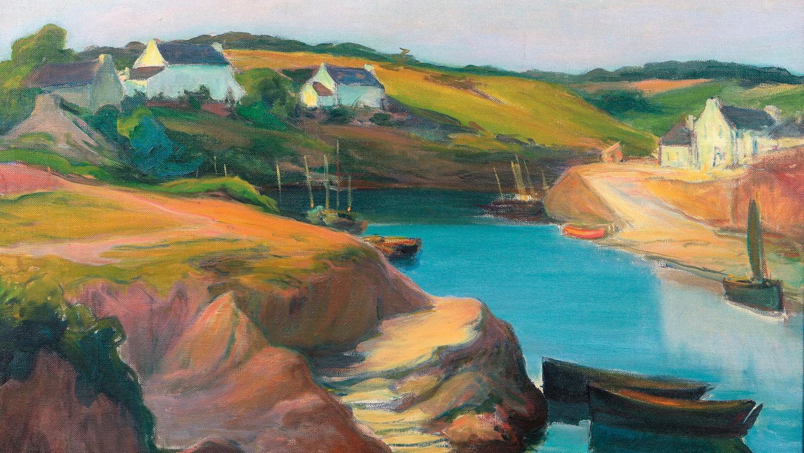 Ladislas Slewinski (1854-1918), Le Petit Port à Doëlan, vers 1916, huile sur toile,... Ladislas Slewinski et Roderic O’Conor