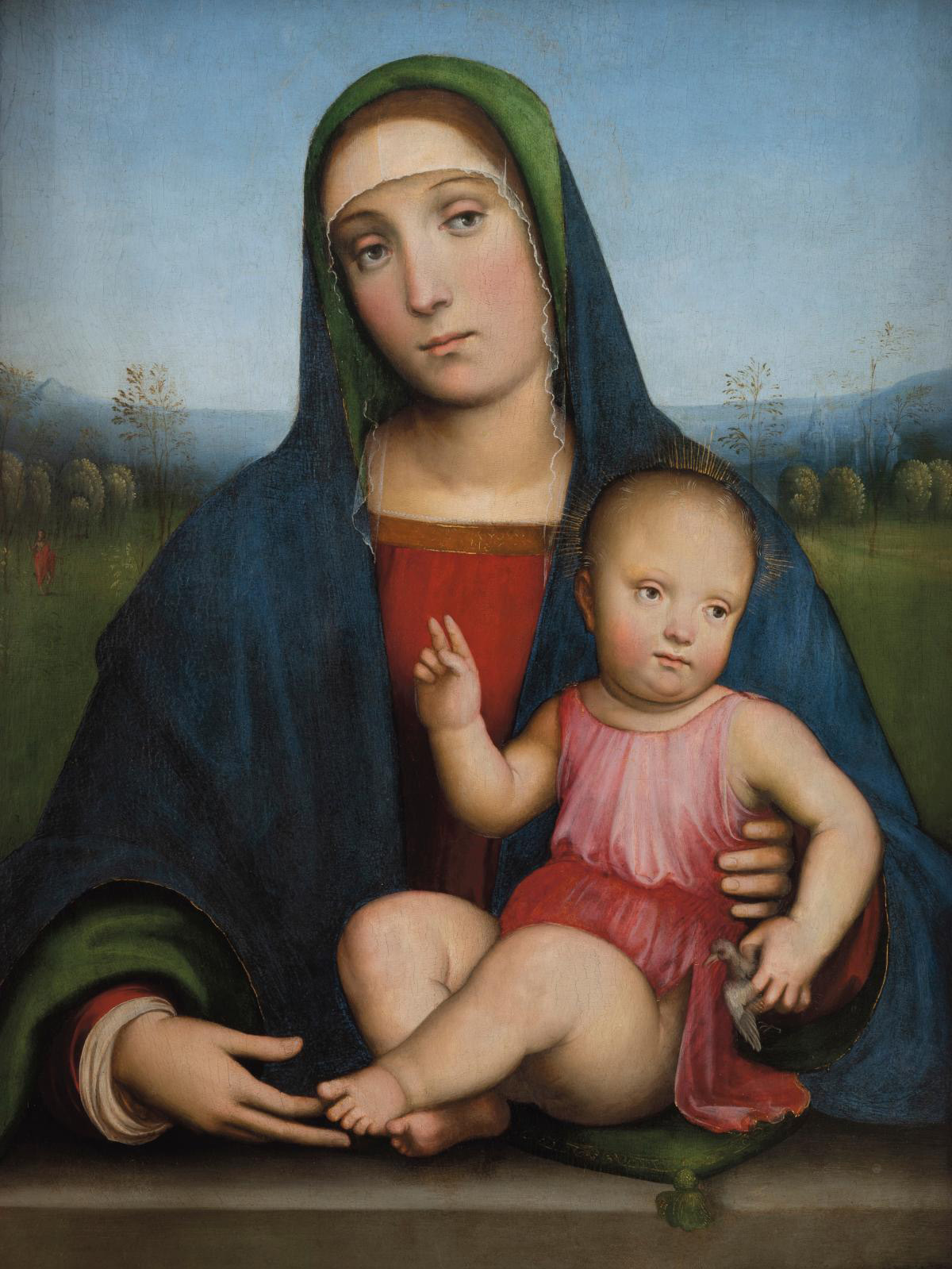 Francesco Francia (1450-1517), Virgin with Seated Child Holding a Goldfinch, c. 1490, Royal Abbey of Chaalis.© Bruno Cohen