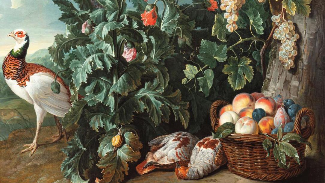 Alexandre-François Desportes (1661-1742), Fruits, légumes, lièvre mort et lapin sous... Fine Arts Paris: An Assortment of Specialties 