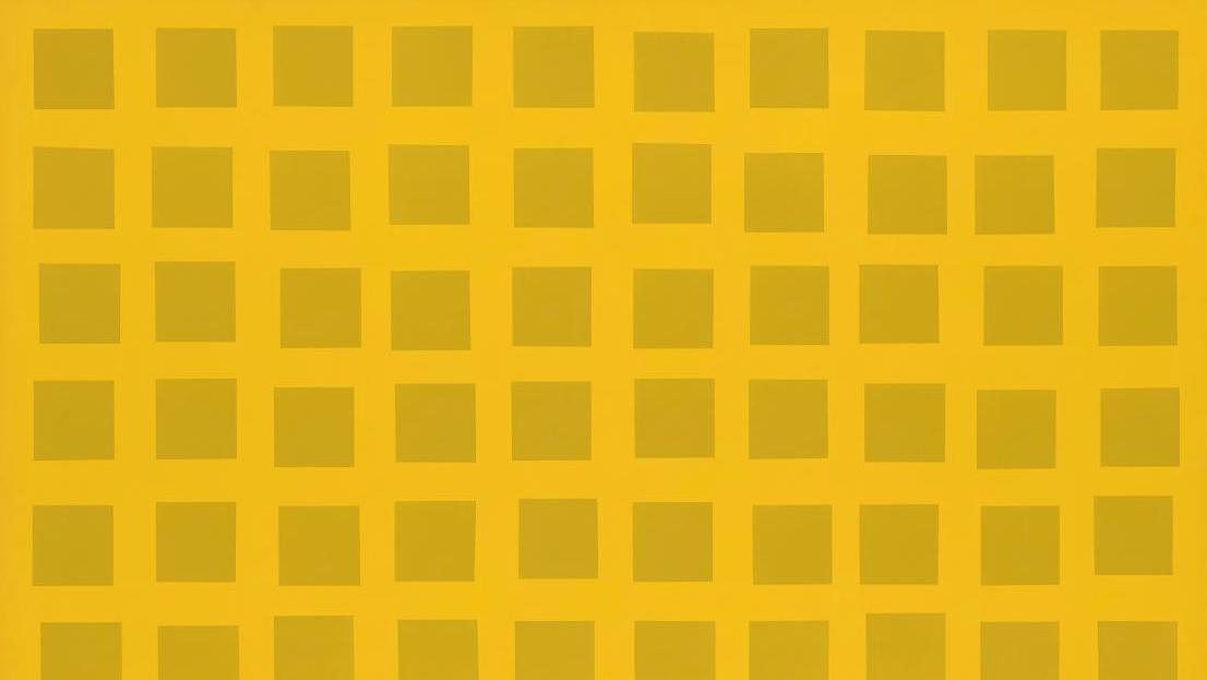 Vera Molnar (b. 1924), 100 carrés jaunes (computer icône 3)/100 Yellow Squares (Computer... Vera Molnar: Fearless