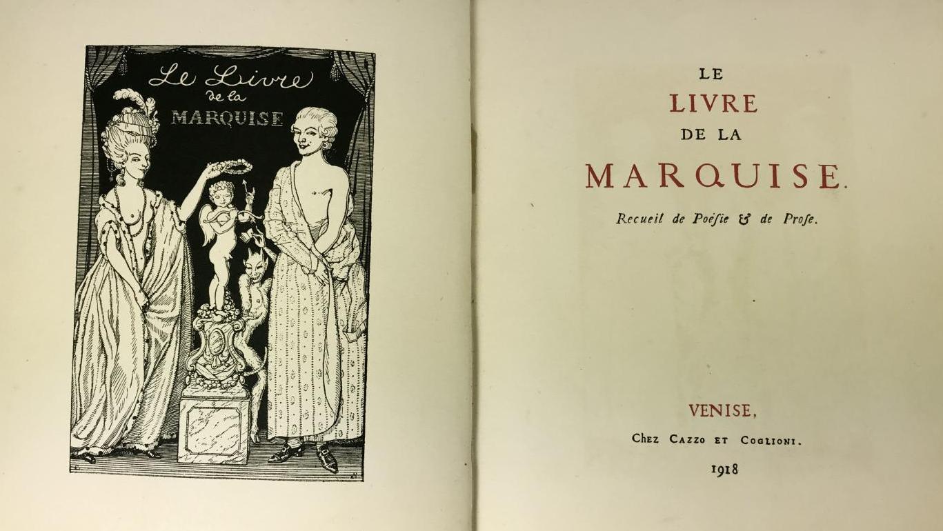 Constantin Somov (1869-1939), Le Livre de la marquise. Recueil de poésie & de prose, in-4°... Constantin Somov : interdits et provocation