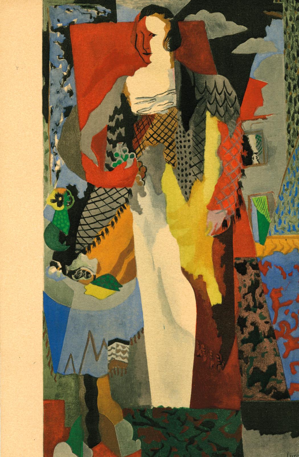 Jean Lurçat (1892-1966), portrait d’Annie Dalsace, huile sur toile, 1922. Il accueillait les visiteurs au pied du grand escalier de la Mai