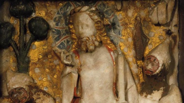 Angleterre, York, seconde moitié du XVe siècle. Plaque en albâtre représentant la... Les imagiers d’albâtre anglais du XVe siècle