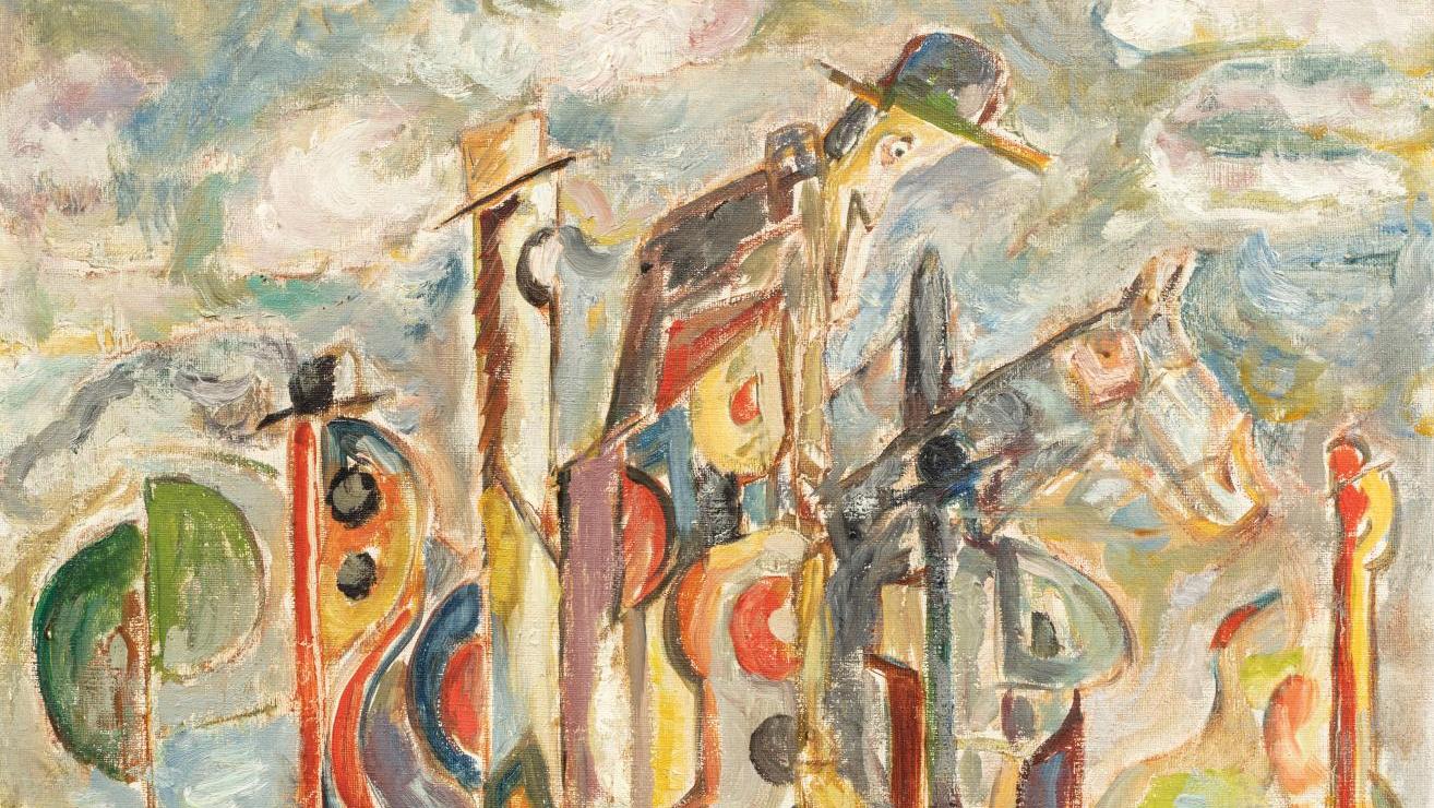 Tytus Czyzewski (1880-1945), Don Quichotte, huile sur toile, vers 1929-1930, 60 x 50 cm.... Tytus Czyzewski : déconstruire le réel