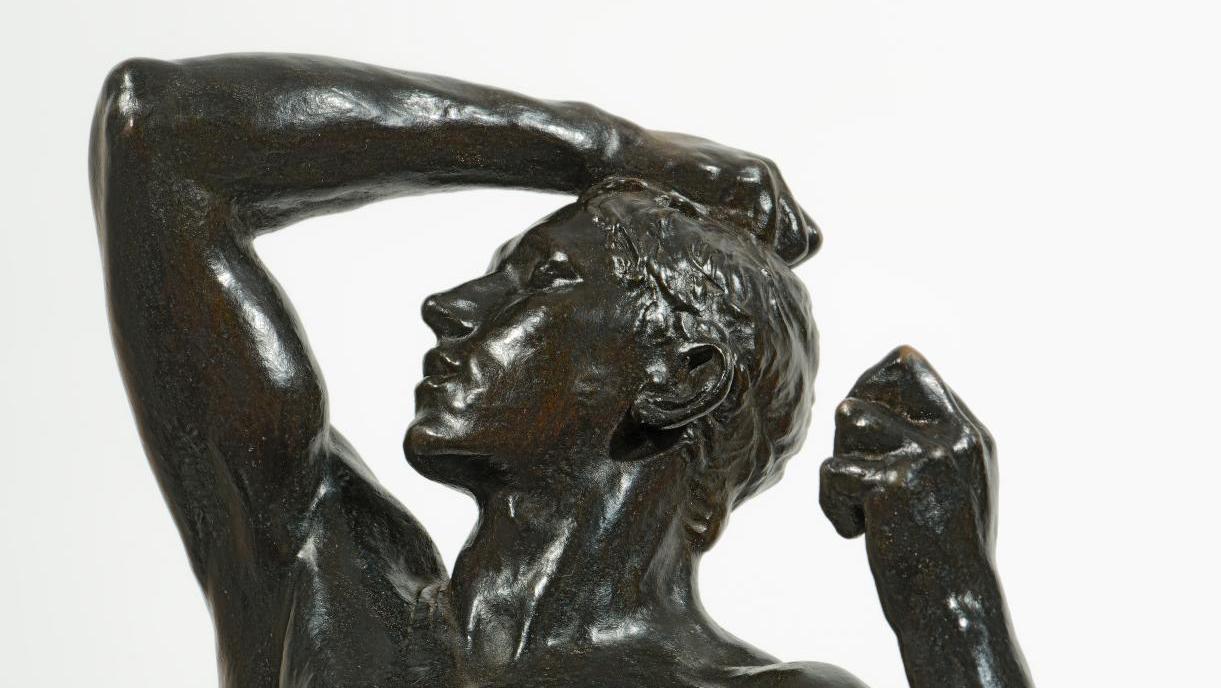 Auguste Rodin (1840-1917), L'Âge d'airain (The Age of Bronze), small model, bronze... 