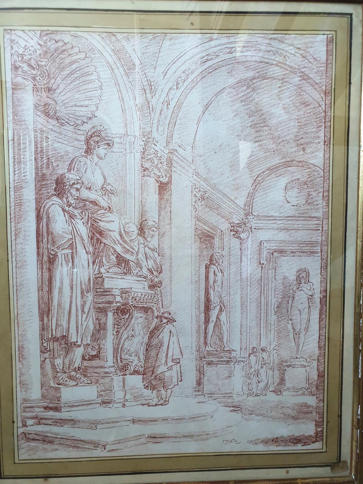 Antiquity Revisited in Red Chalk by Hubert Robert