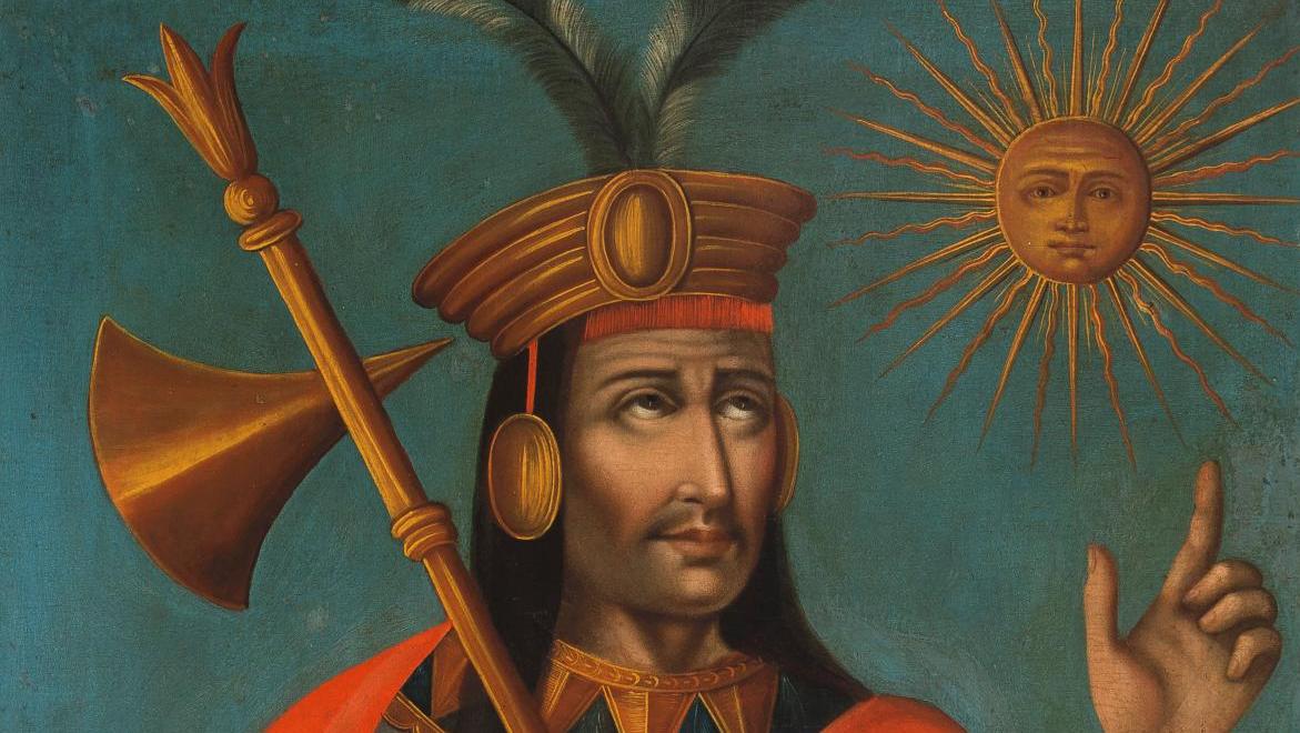 Pérou, XVIIIe siècle, école de Cuzco, Généalogie des quatorze empereurs incas et... Généalogie des empereurs incas