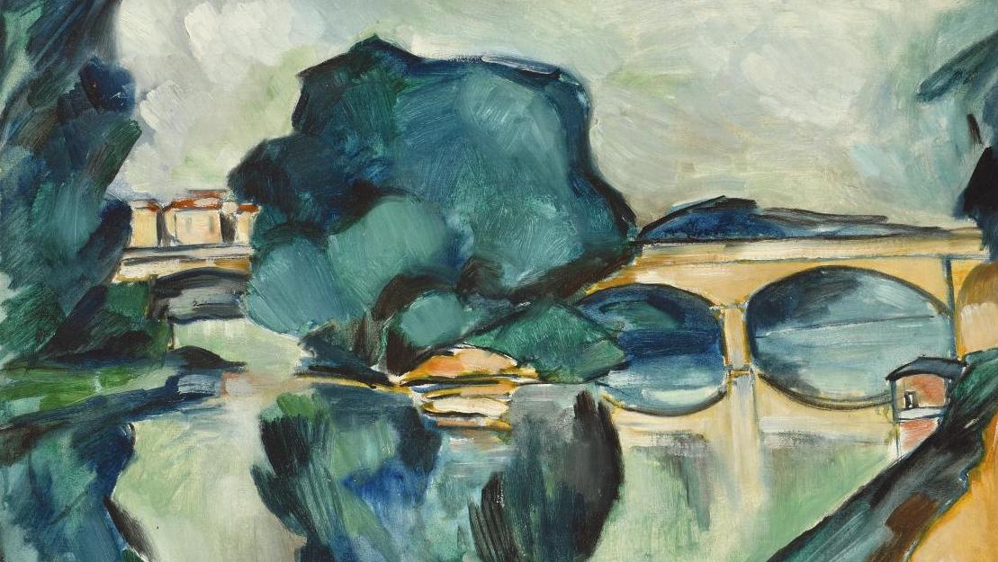 Maurice de Vlaminck (1876-1958), La Seine à Chatou, vers 1914, huile sur toile, 60 x 73 cm.... Vlaminck, l’instinct du paysage