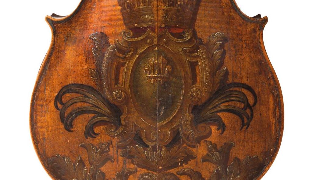 Jacques Boquay, actif de 1700 à 1730, basse de violon, vers 1700-1710, à fond et... De la musique sacrée pour Louis XIV sur une rarissime basse de violon