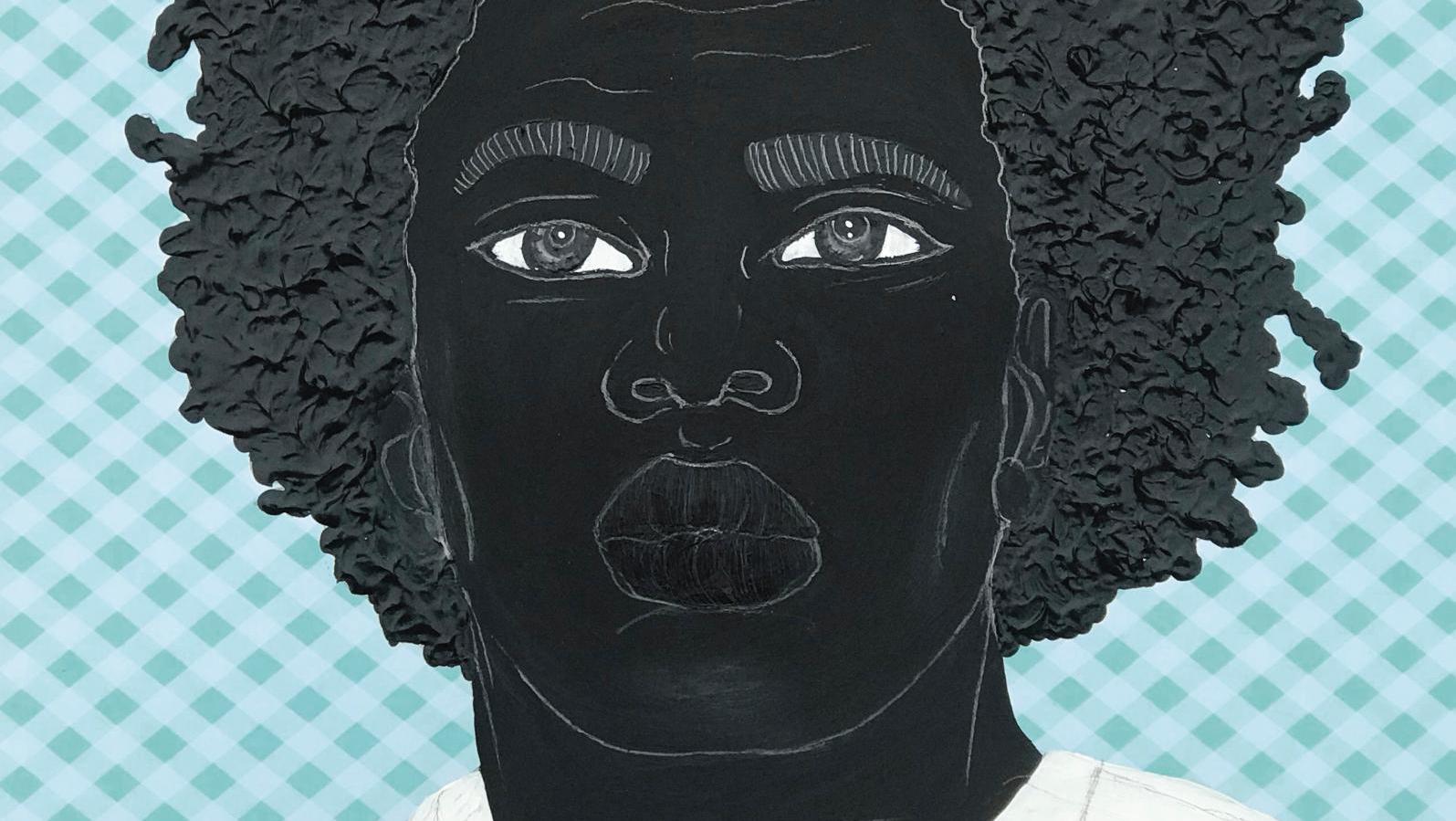 Idris Habib (né en 1977), Ballota, acrylique et crayon sur papier, 2021 (détail).193... Succès pour l’art contemporain africain avec la 6e édition d’AKAA