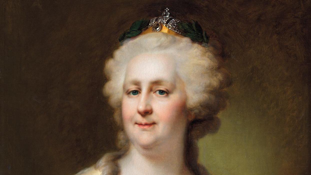 Dmitri Levitski (1735-1822), Portrait de l’impératrice Catherine la Grande, huile... Catherine II en législatrice 