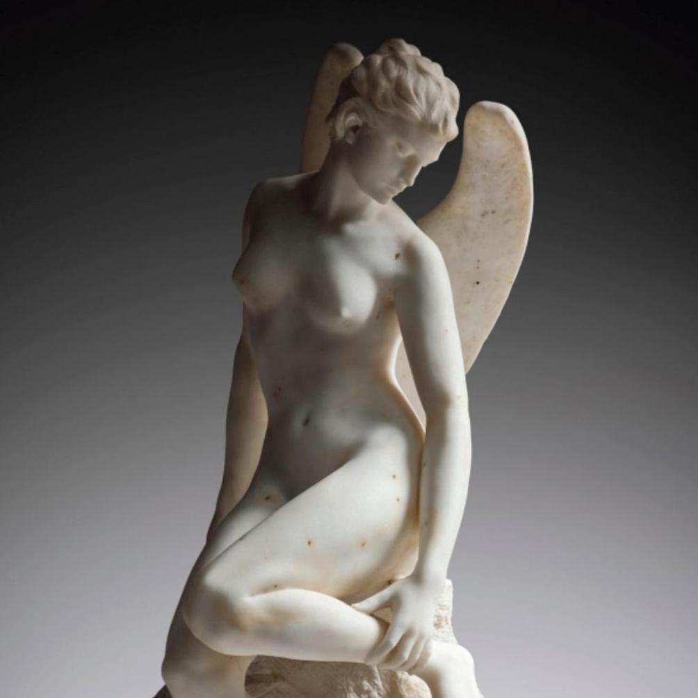 A Delicate Wounded Swallow by Alfred Boucher - Lots sold