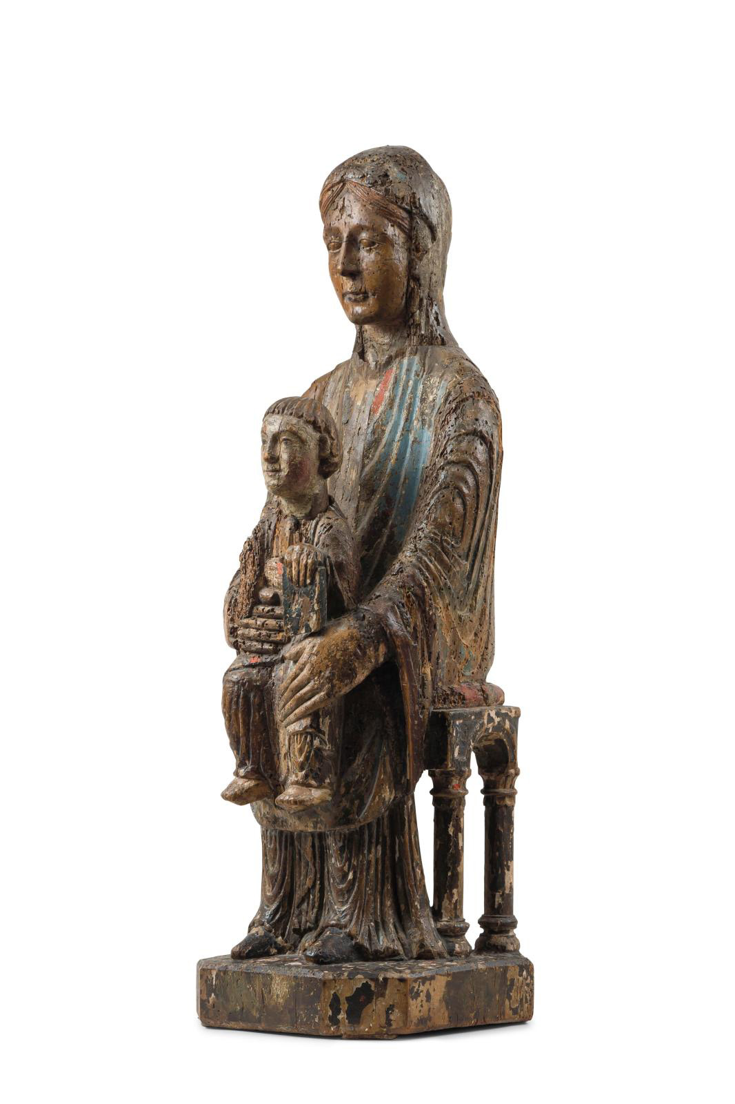 A Rare 12th-Century Romanesque Madonna and Child