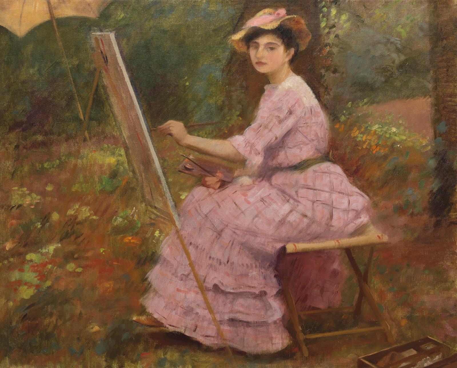 Ernest Rouart, Julie Manet peignant, 1905, huile sur toile, 70 x 82,7 cm. collection particulière