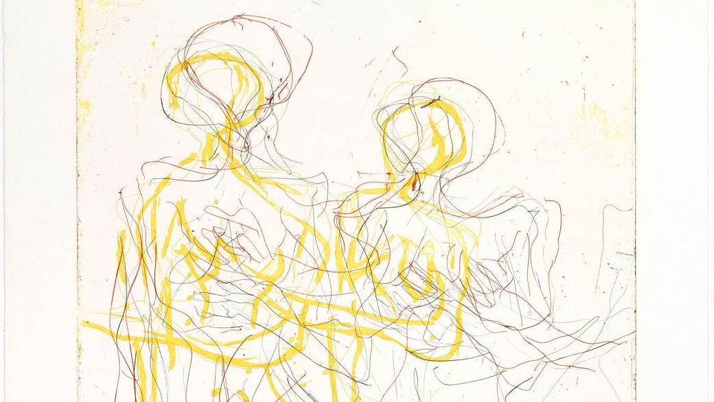 Georg Baselitz (né en 1938), Sing Sang, BDM I, 2012, eau-forte, 147,5 x 99 cm. Galerie... Georg Baselitz. Works on paper à la galerie Putman