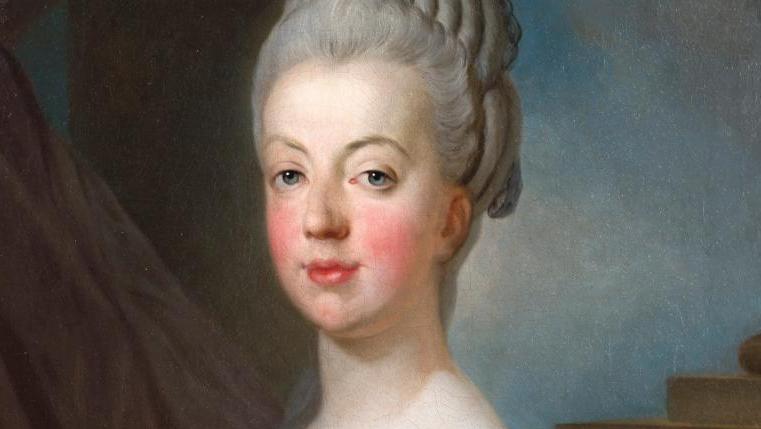 Joseph-Siffred Duplessis et son atelier (1725-1802), Portrait de la dauphine de France,... Marie-Antoinette retourne à Versailles